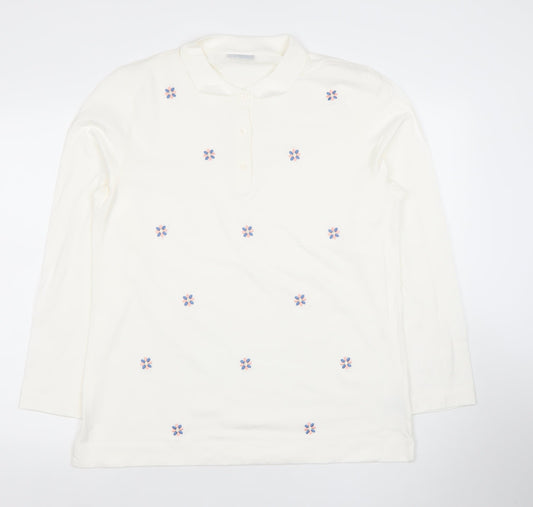 Womens UK Size L Cotswold Collections Ivory Classic Polo