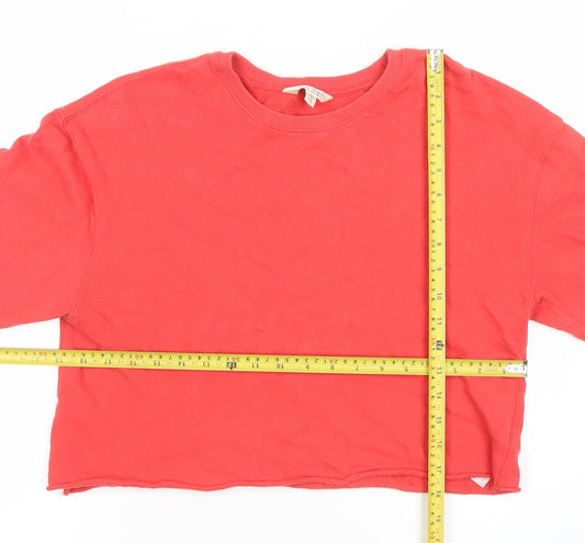 Womens UK Size M Miss Selfridge Red Pullover Sweatshirt