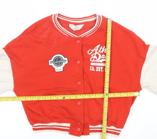 Boys UK Size 14 Years H&M Red Varsity Jacket