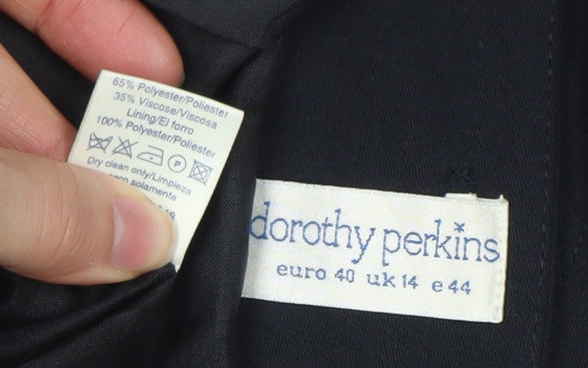 Dorothy Perkins Women Black UK 14 Tailored Lined Blazer Jacket