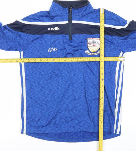 O'Neills Boys Blue 10-11 Years 1/4 Zip Pullover Sports Sweatshirt