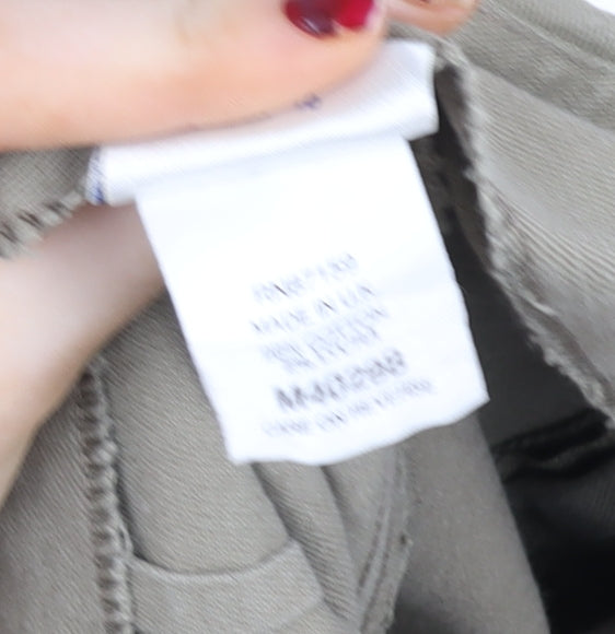 Next Women’s Beige Stretch Cotton Straight Leg Trousers UK 14