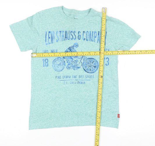 Boys UK Size 8-10 Years Levi's Green Basic T-Shirt