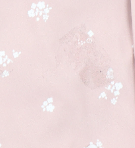 Marks and Spencer Girls Pink Floral Hooded Waterproof Rain Coat 18-24 Months