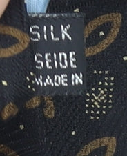 Yves Saint Laurent Men’s Black Silk Patterned Designer Tie