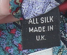 Aquascutum Men’s Multicoloured Pure Silk Geometric Designer Tie One Size