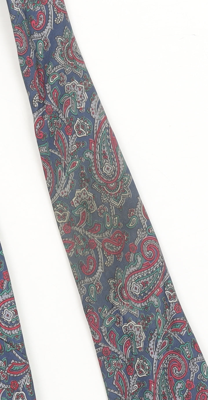 Carlo Colombo Men's Blue Paisley 100% Silk Italian Tie