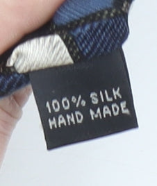 Silkworm London Men's Blue Geometric 100% Silk Handmade Tie