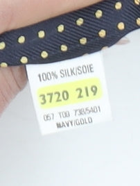 Mens Marks and Spencer Blue Polka Dot 100% Silk Slim Tie