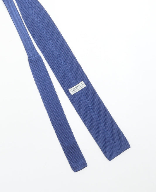 Pakeman Catto & Carter Men Blue Knit Slim Tie All Silk Made in England