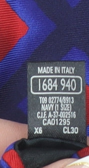 Marks and Spencer Men's Navy Red Geometric Silk Tie One Size