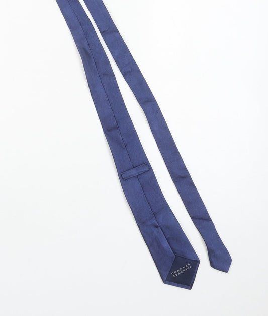 Charles Tyrwhitt Men's Blue Woven Silk Slim Tie