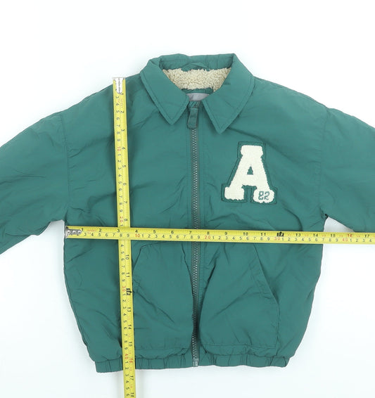 Boys UK Size 3-4 Years NEXT Green Bomber Jacket