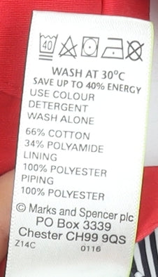 Womens UK Size 12 Marks and Spencer Red Parka Coat