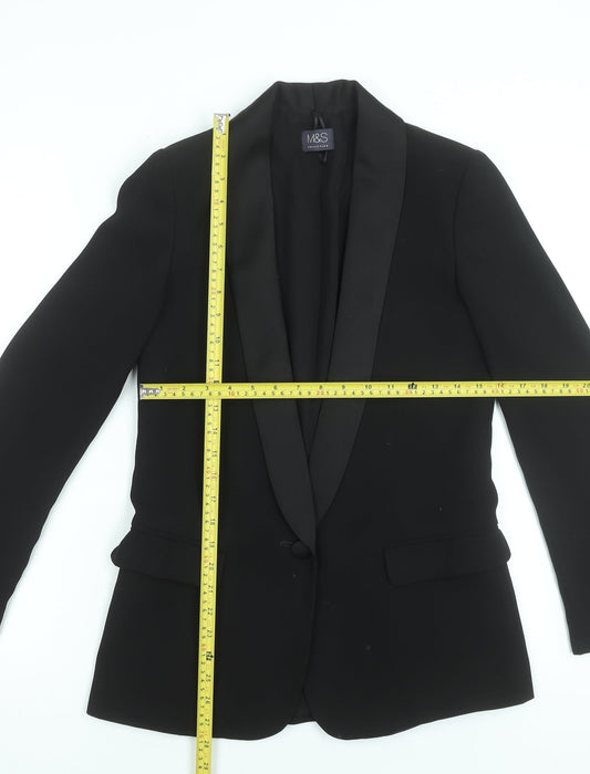 Womens UK Size 6 Marks and Spencer Regular Black Blazer