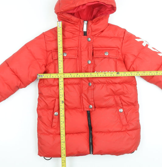 Boys UK Size 4 Years Richmond Sport Red Puffer Jacket