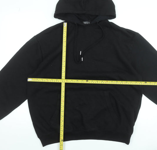 Mens UK Size XS BoohooMAN Black Pullover Hoodie