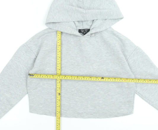 Girls UK Size 10-11 Years New Look Grey Pullover Hoodie