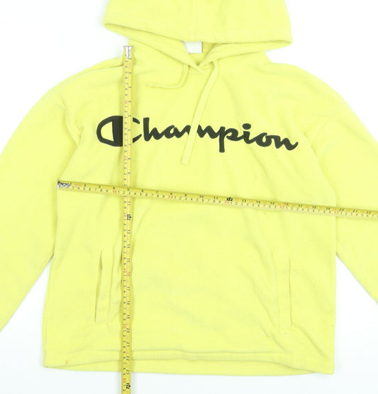 Mens UK Size M Champion Yellow Pullover Hoodie