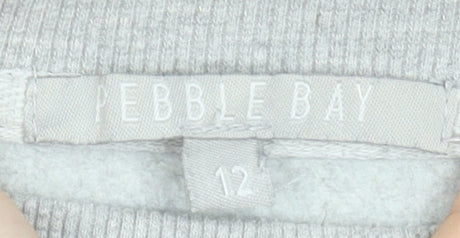 Womens UK Size 12 Pebble Bay Grey Pullover Sweatshirt