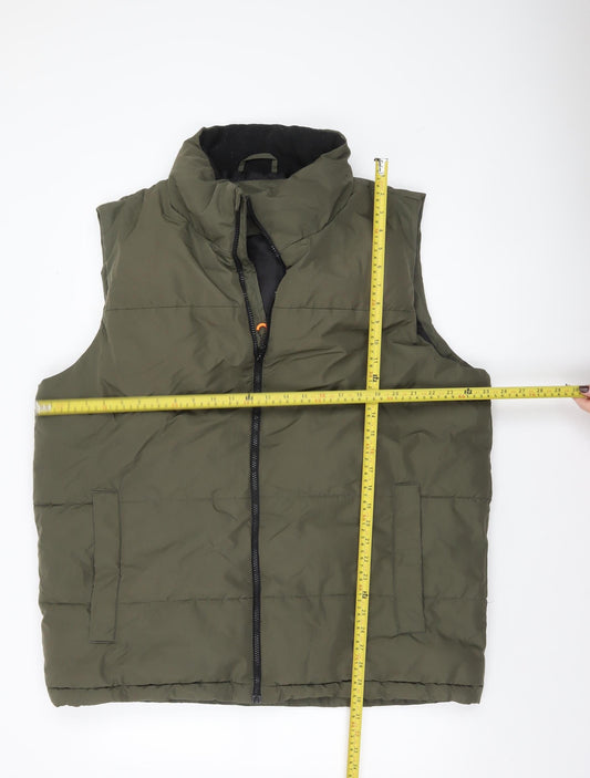 Primark Mens Green 2XL Puffer Waistcoat Gilet Lightweight Lined