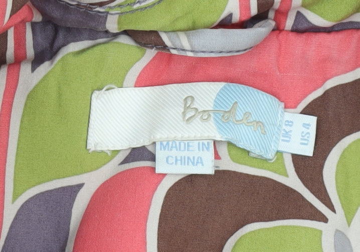 Boden Women’s Multicoloured Floral Hooded Rain Coat UK 8