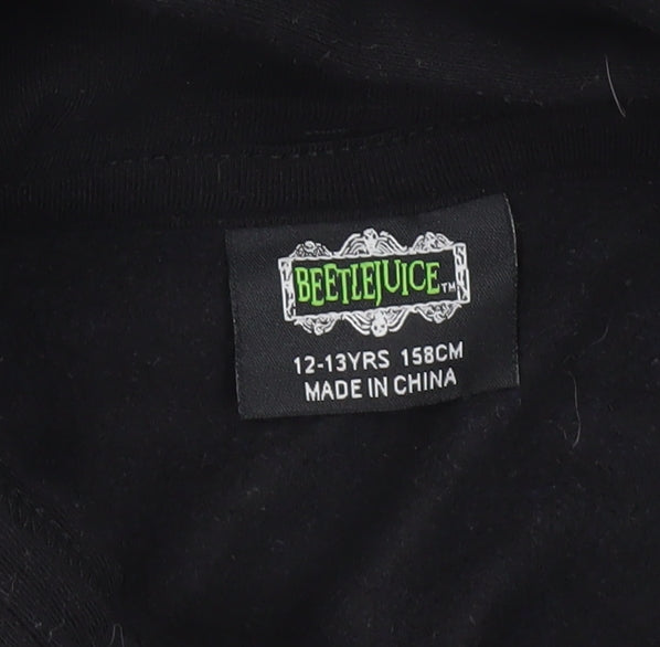 Boys UK Size 12-13 Years Beetlejuice Black Pullover Hoodie