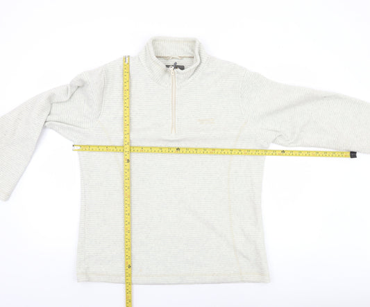 Regatta Women’s Beige 1/4 Zip Fleece Pullover UK 16 Warm Outdoor Sweatshirt