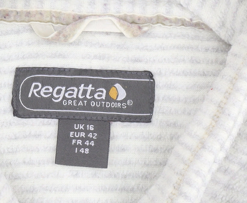 Regatta Women’s Beige 1/4 Zip Fleece Pullover UK 16 Warm Outdoor Sweatshirt