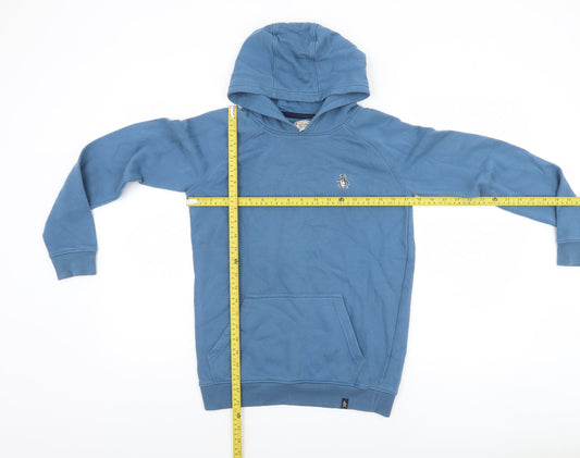 Boys UK Size 12-13 Years Penguin Blue Pullover Hoodie