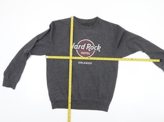 Mens UK Size M Hard Rock Hotel Grey Pullover Sweatshirt