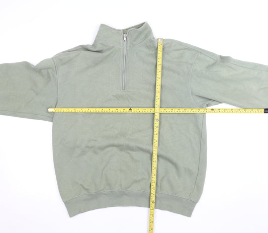 Mens UK Size L H&M Green Henley Sweatshirt