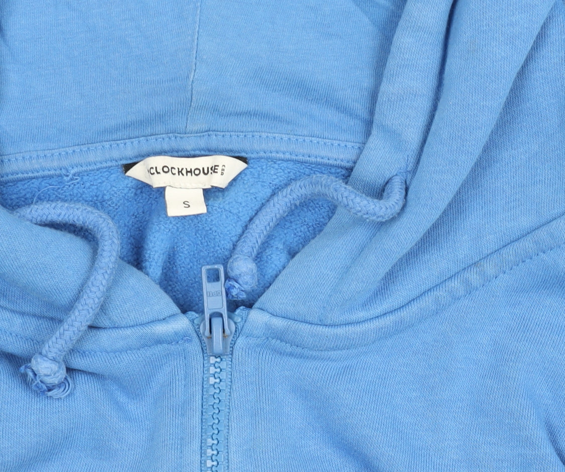 Mens UK Size S C&A Clockhouse Blue Full Zip Hoodie