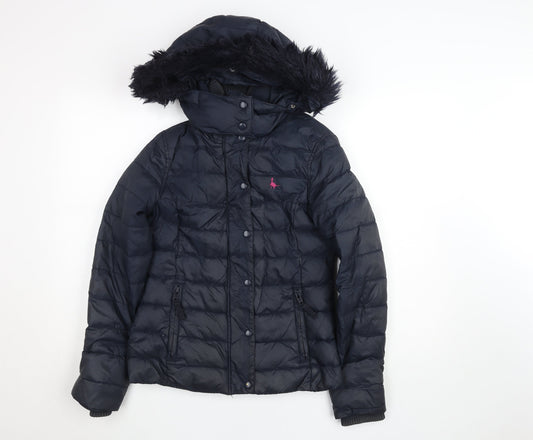 Girls UK Size 6 Jack Wills Blue Puffer Jacket