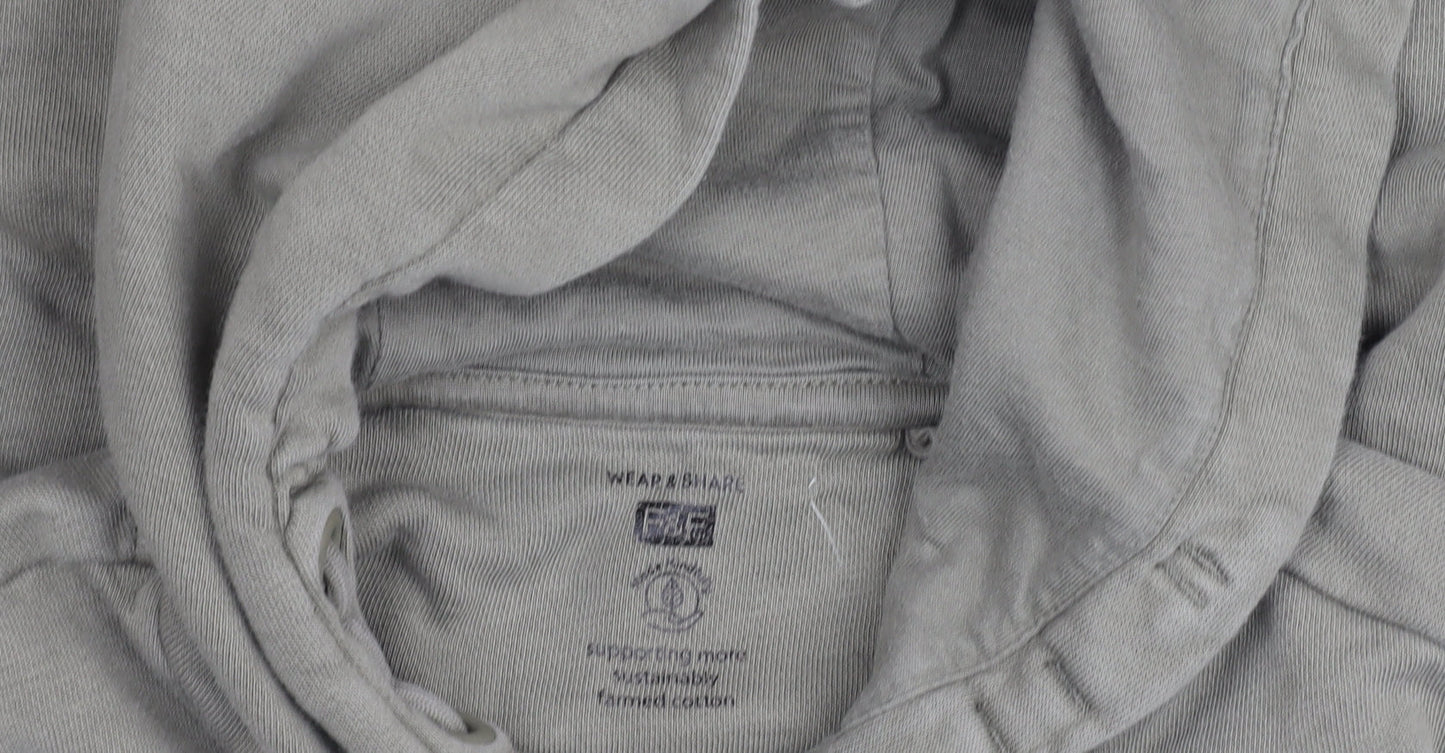 F&F Boys Green Pullover Fleece Hoodie 5-6 Years Warm Casual Jumper