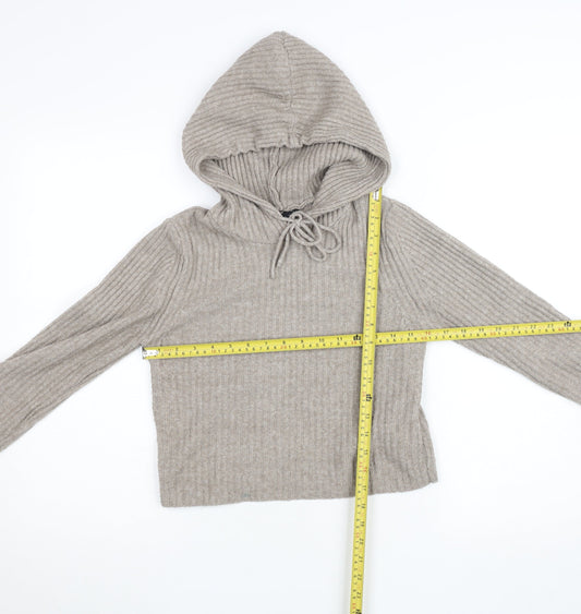 Womens UK Size S Stradivarius Beige Pullover Jumper