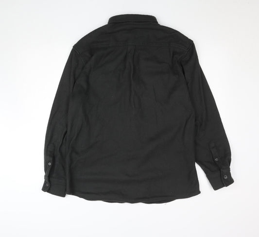 Easy Apparel Men's Black Fleece Button Cardigan M Regular Fit