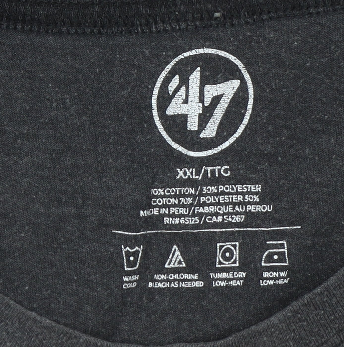 '47 Men Black Liverpool FC Logo Short Sleeve Crew Neck T-Shirt 2XL