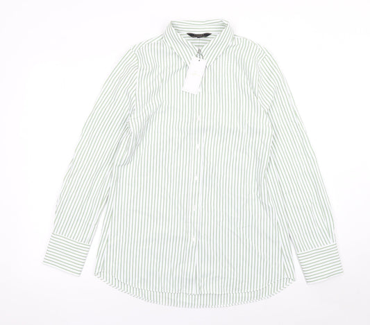 Womens UK Size 8 Lipsy Green Classic Button-Up