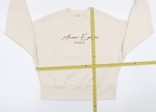 Womens UK Size S George Beige Pullover Sweatshirt
