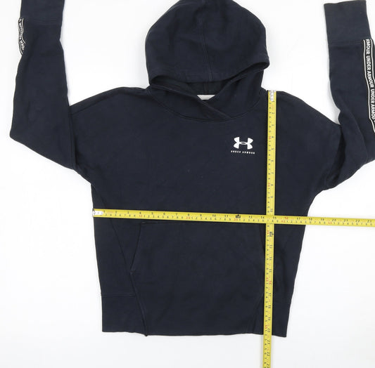 Boys UK Size 14 Years Under armour Black Pullover Hoodie