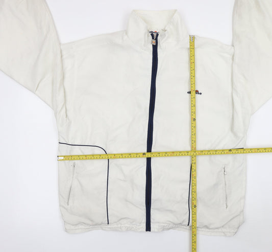 Mens UK Size XL ellesse White Windbreaker Coat