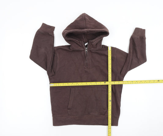 Boys UK Size 7-8 Years Zara Brown Henley Hoodie