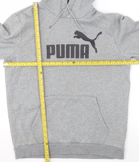 Mens UK Size M PUMA Grey Pullover Hoodie