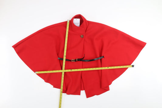 Womens UK Size One Size MAIA HEMERA Red Cape Jumper