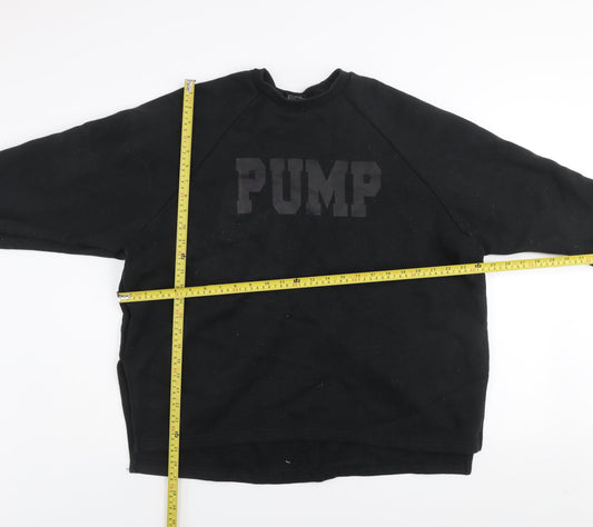 Mens UK Size S Pump Iron Black Pullover Sweatshirt