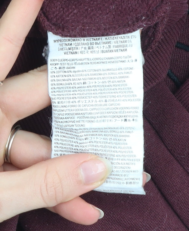 Vans Mens Brown Pullover Hoodie Medium Fleece Graphic Logo