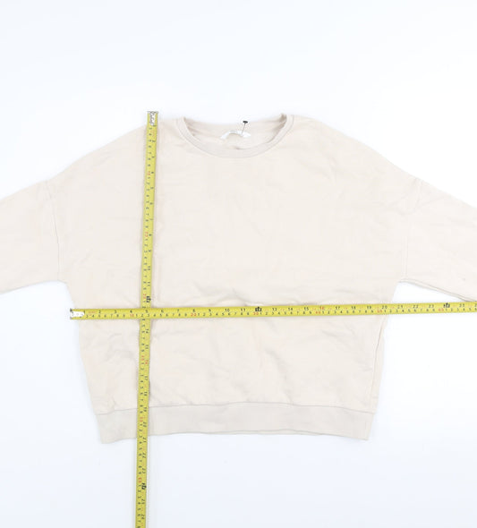 Marks and Spencer Girls Beige Animal Print Pullover Sweatshirt 13-14 Years