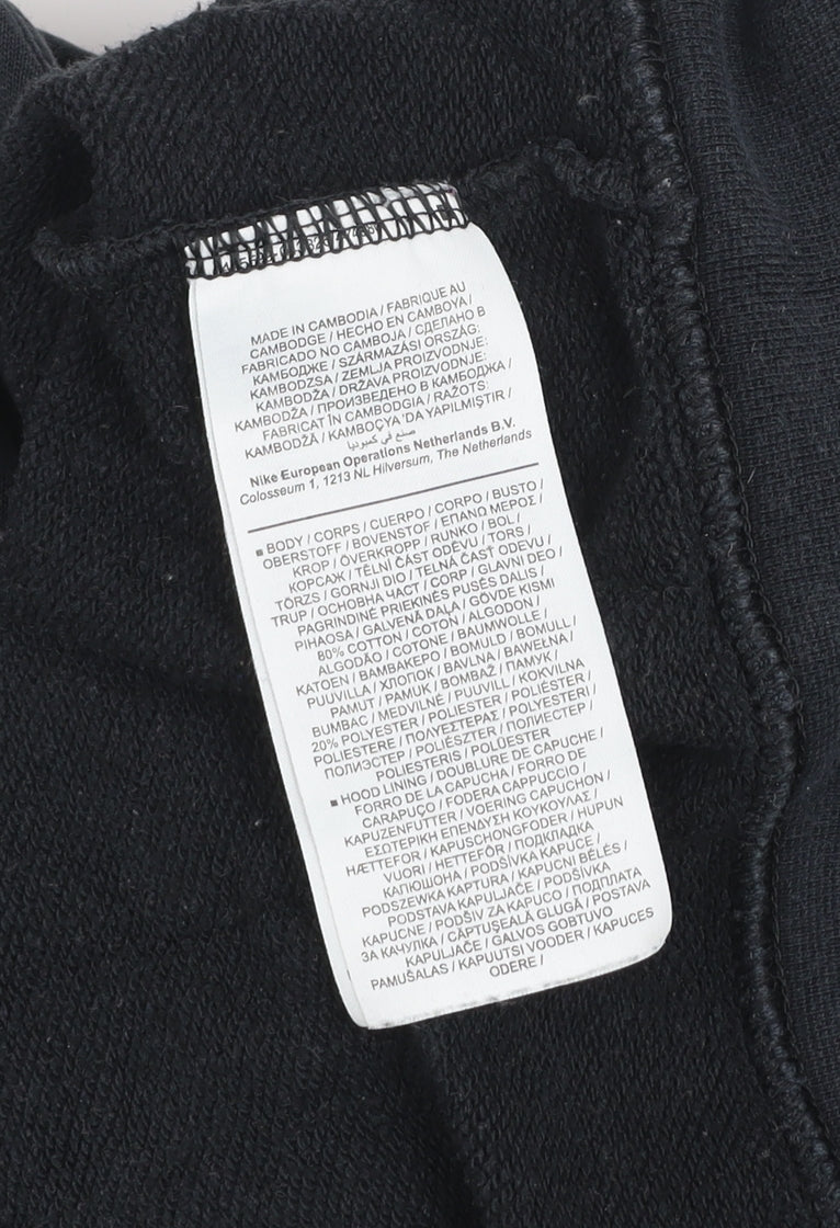 Nike Womens Black XS Pullover Hoodie Sweatshirt Cotton Blend