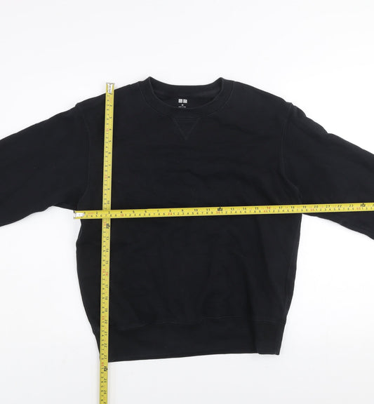 Mens UK Size XS Uniqlo Black Pullover Sweatshirt